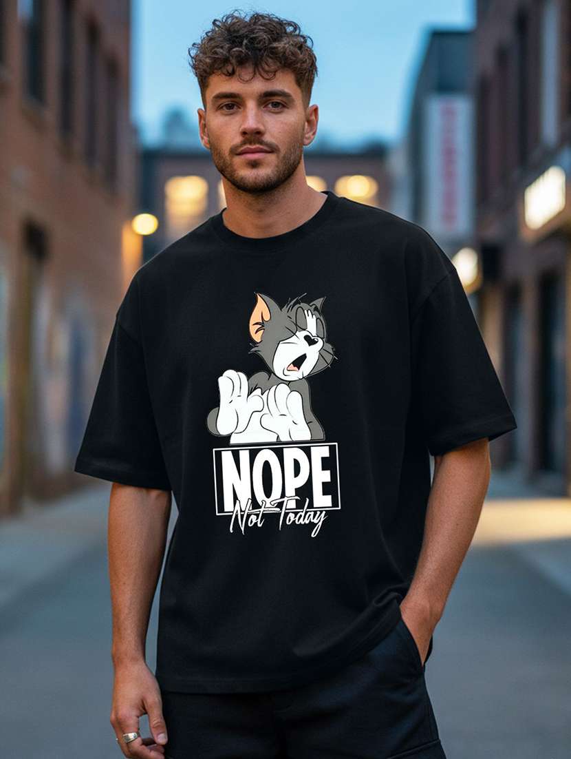 men printed short sleeve oversized t-shirt