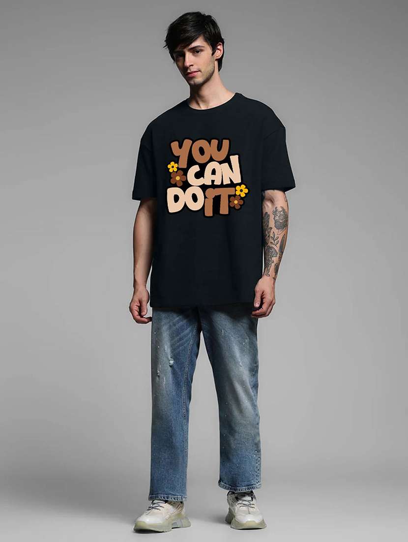 men typographic short sleeve oversized t-shirt - 22399374 -  Standard Image - 3