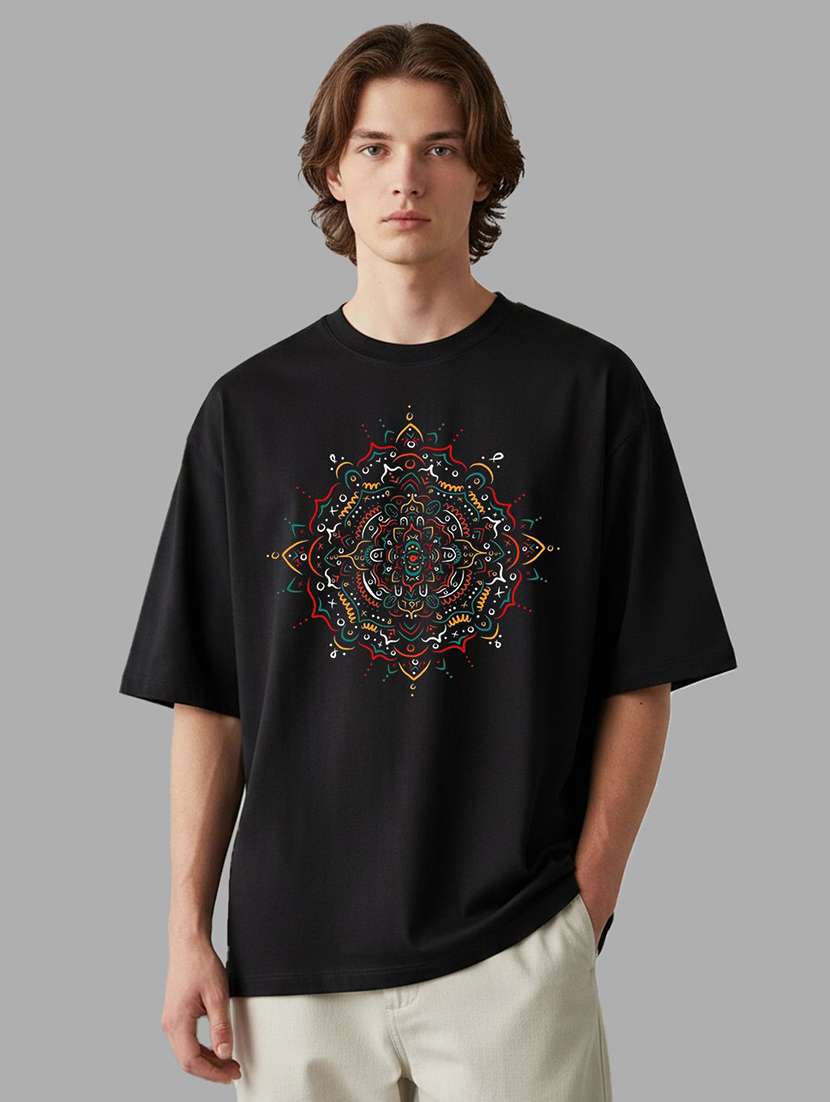 men printed short sleeve oversized t-shirt