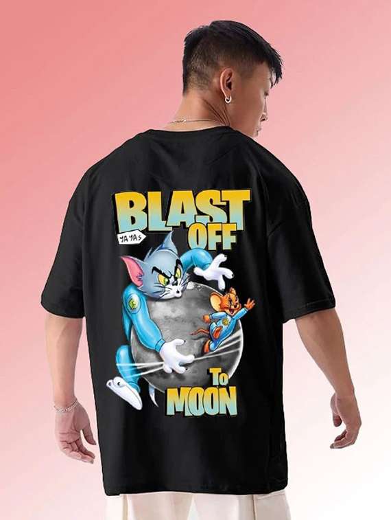 men printed short sleeve oversized t-shirt