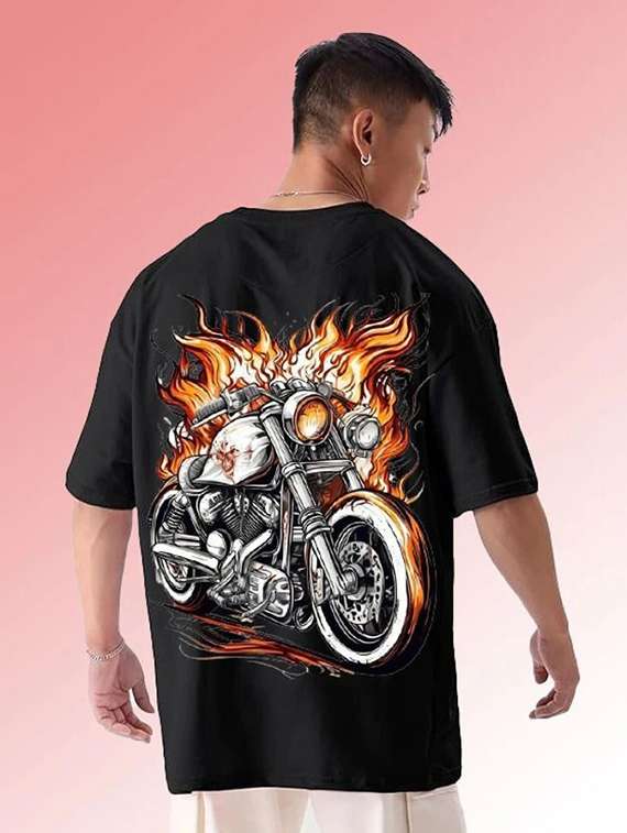 men graphic short sleeve oversized t-shirt