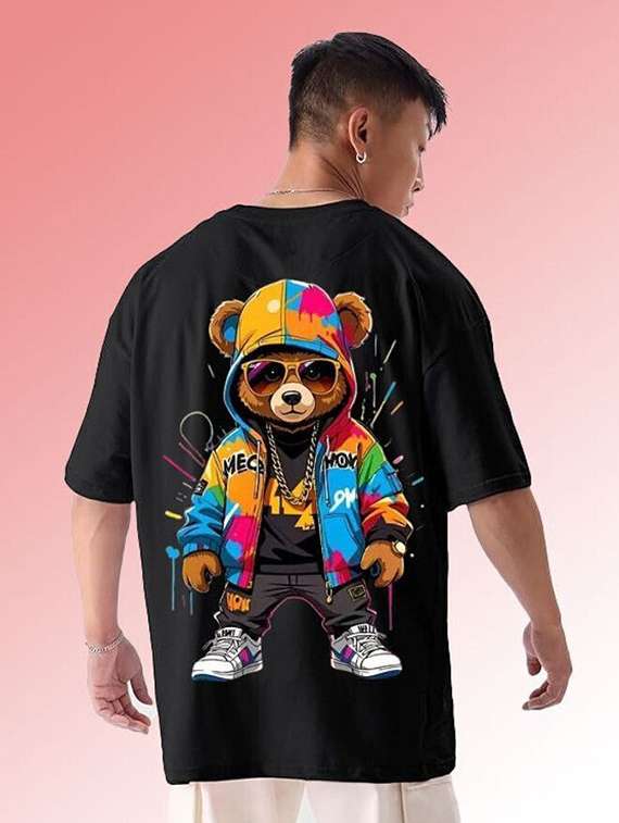 men graphic short sleeve oversized t-shirt
