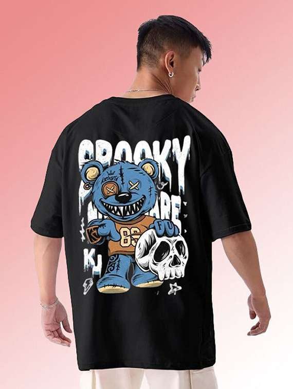 men printed short sleeve oversized t-shirt