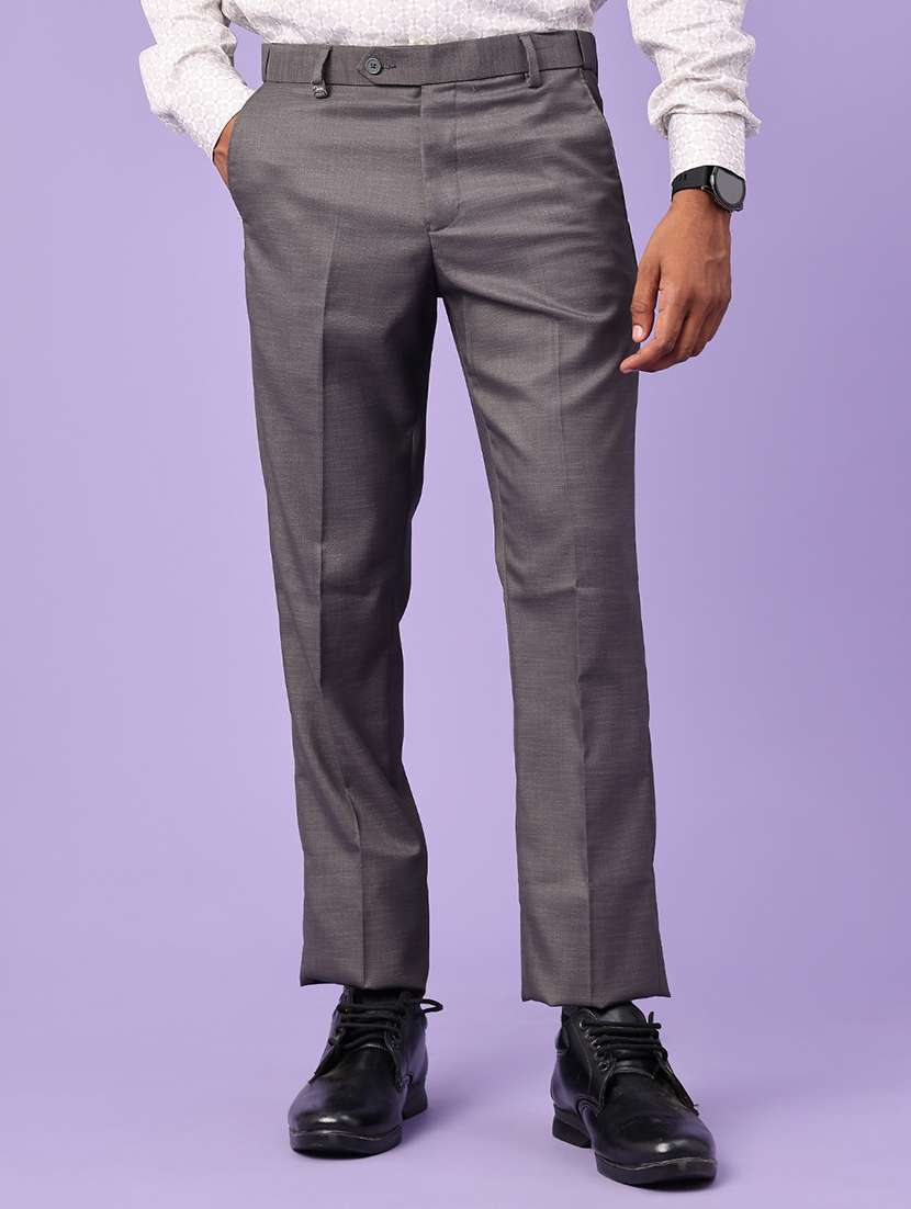 men self design mid rise regular fit trouser