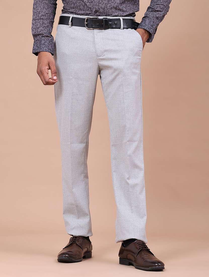 men self design mid rise regular fit trouser