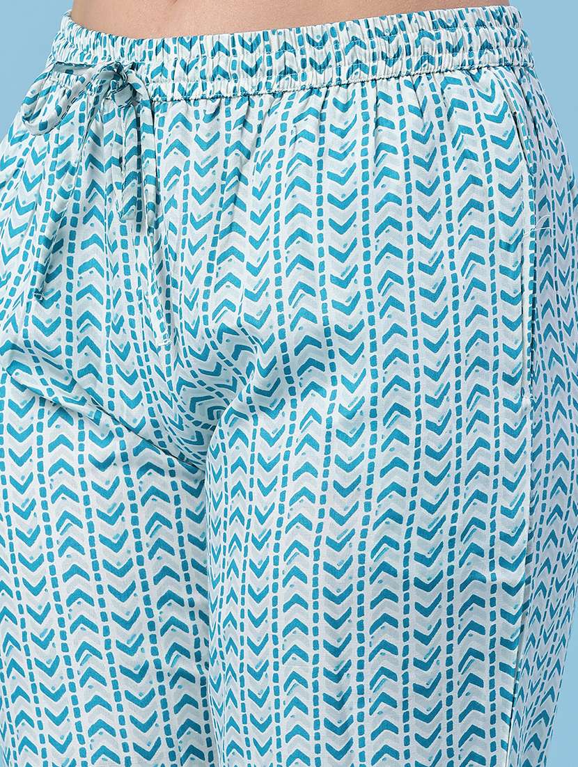 women printed three quarter sleeve kurta pant with dupatta set - 22399572 -  Standard Image - 5