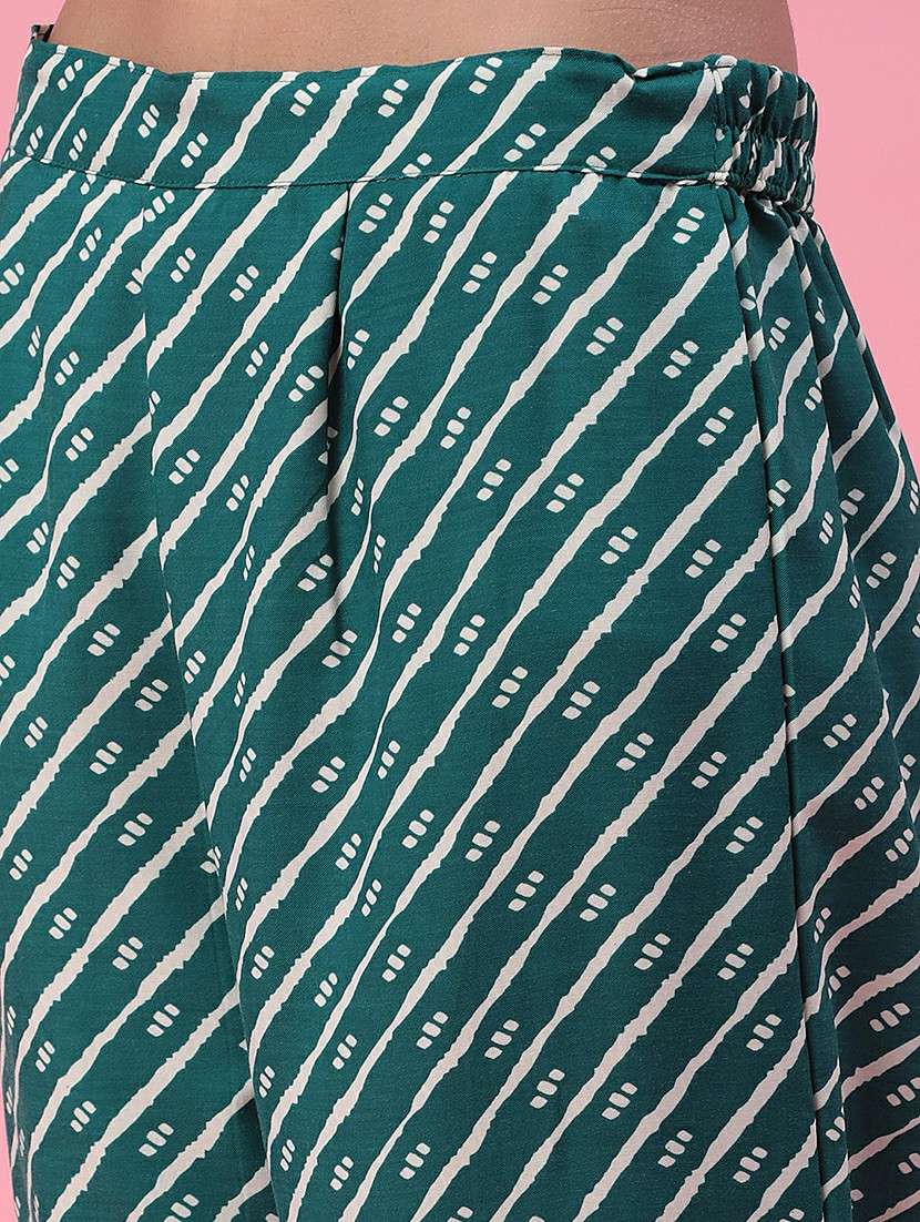 green cotton kurta palazzo  set - 22399583 -  Standard Image - 5