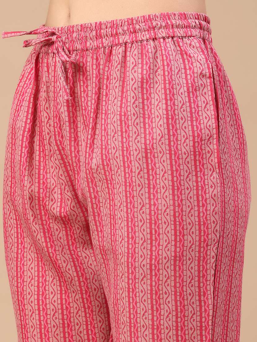 women printed three quarter sleeve kurta pant with dupatta set - 22399586 -  Standard Image - 5