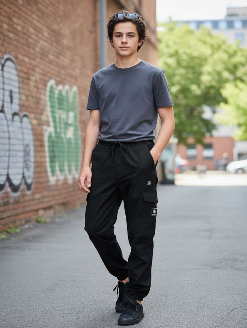 black cotton cargo