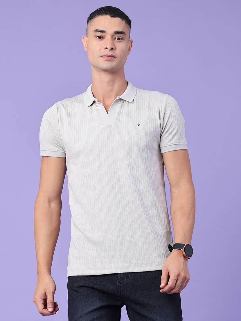 men self design short sleeve slim fit polo t-shirt - 22399852 -  Standard Image - 3