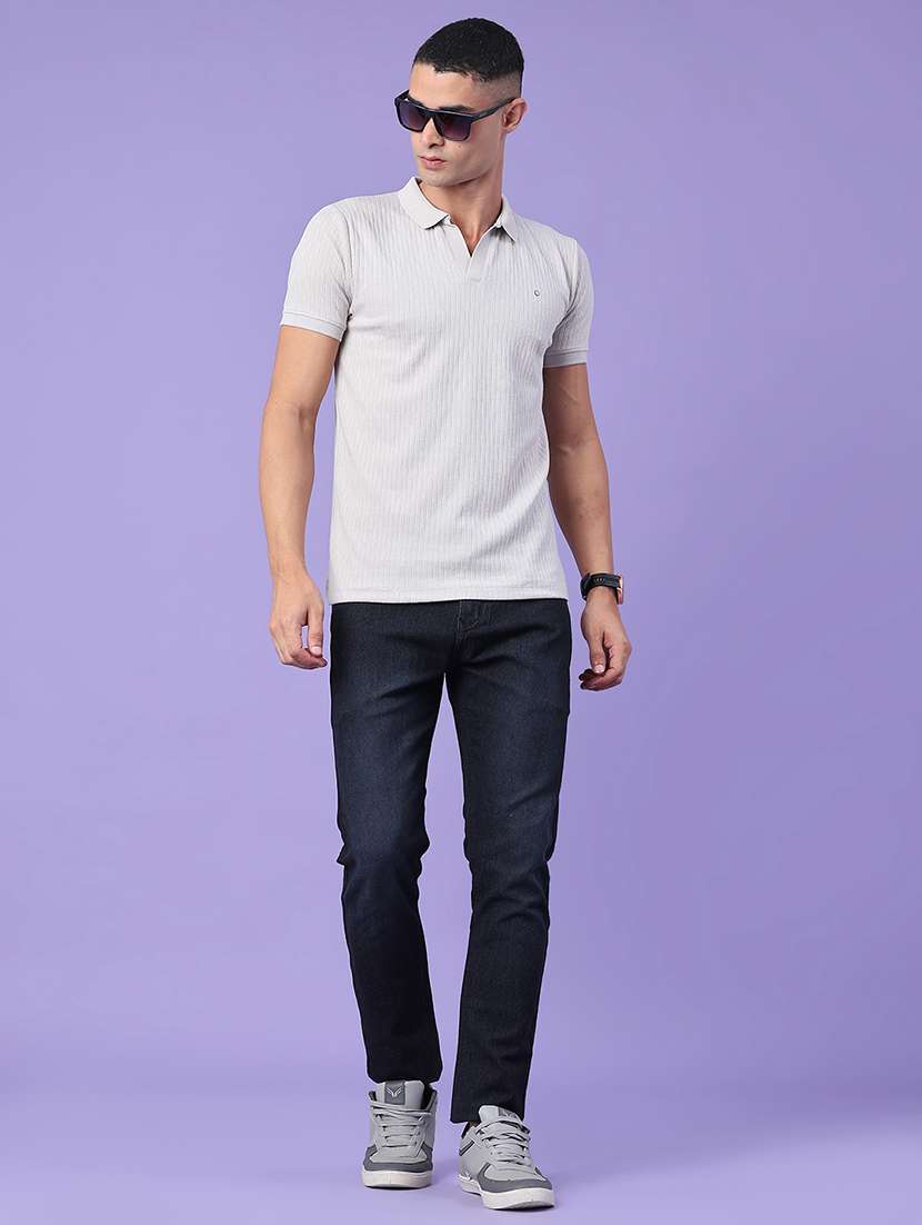 men self design short sleeve slim fit polo t-shirt - 22399852 -  Standard Image - 5