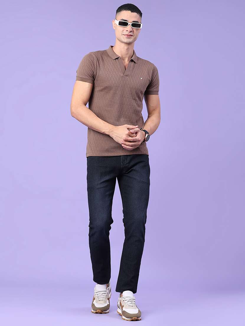 men self design short sleeve slim fit polo t-shirt - 22399853 -  Standard Image - 5