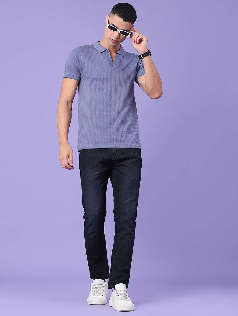 men self design short sleeve slim fit polo t-shirt - 22399854 -  Standard Image - 5