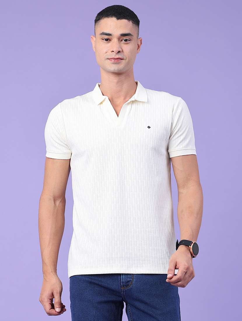 men self design short sleeve slim fit polo t-shirt - 22399856 -  Standard Image - 3
