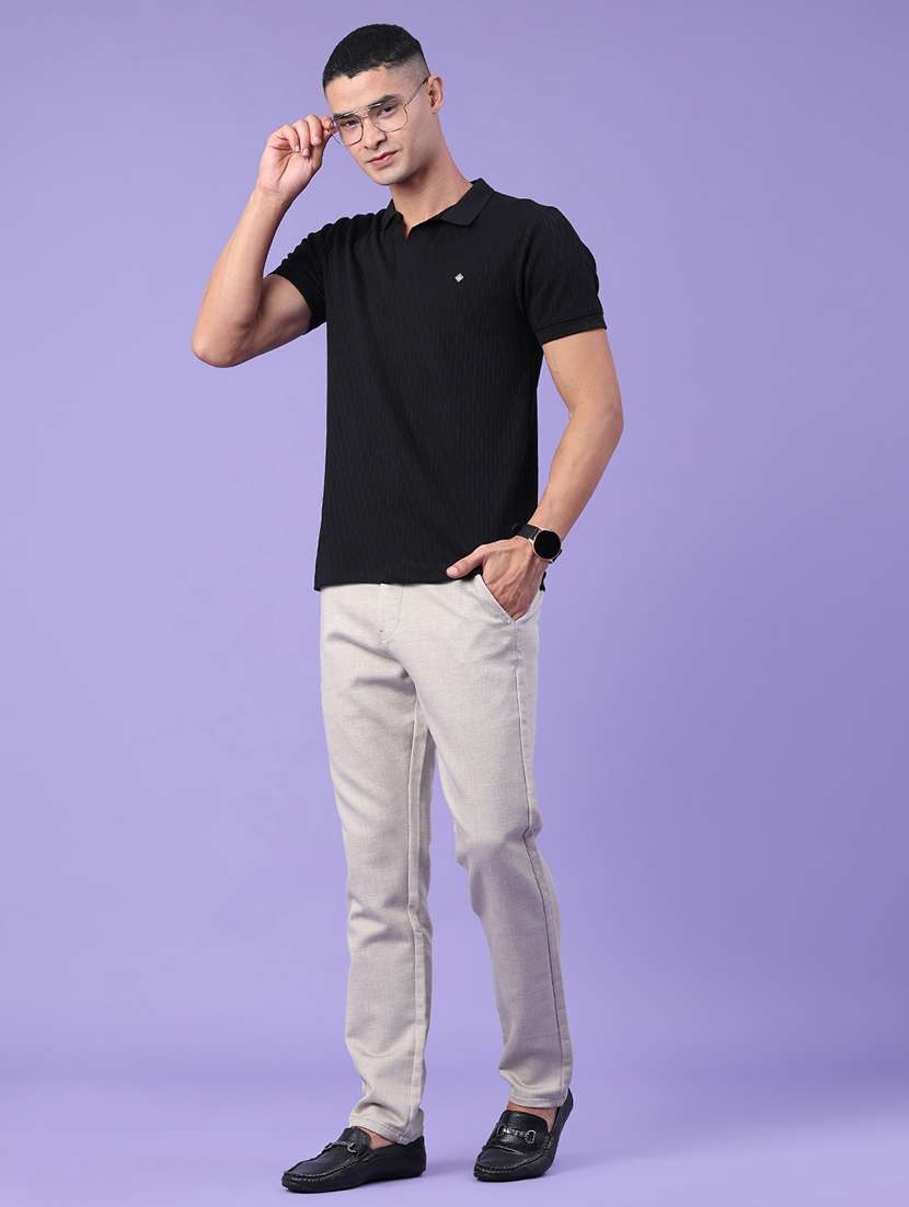men self design short sleeve slim fit polo t-shirt - 22399858 -  Standard Image - 5