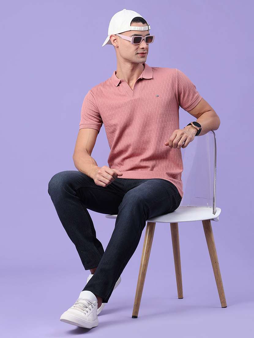 men self design short sleeve slim fit polo t-shirt - 22399859 -  Standard Image - 5
