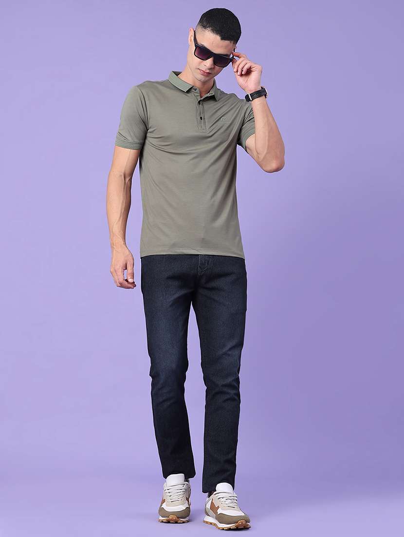 men solid short sleeve slim fit polo t-shirt - 22399862 -  Standard Image - 5