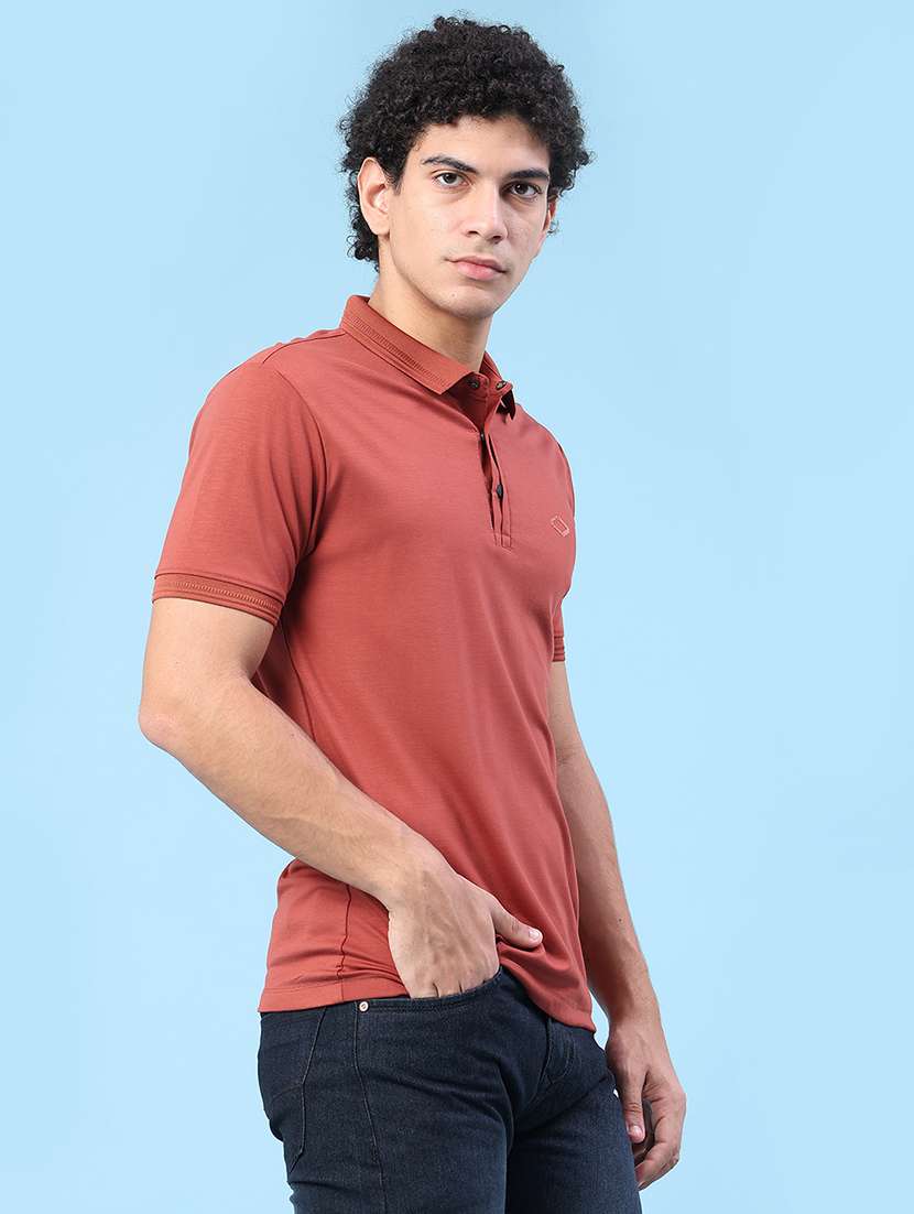 men solid short sleeve slim fit polo t-shirt - 22399864 -  Standard Image - 3