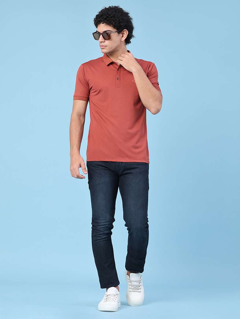 men solid short sleeve slim fit polo t-shirt - 22399864 -  Standard Image - 5
