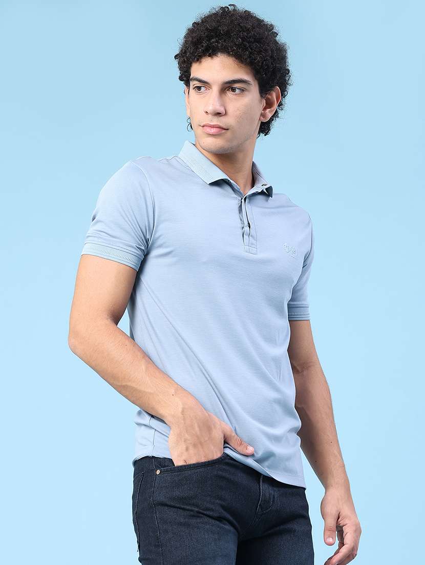 men solid short sleeve slim fit polo t-shirt - 22399865 -  Standard Image - 3