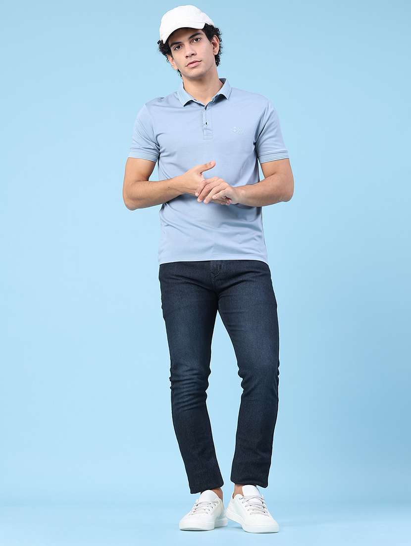 men solid short sleeve slim fit polo t-shirt - 22399865 -  Standard Image - 5