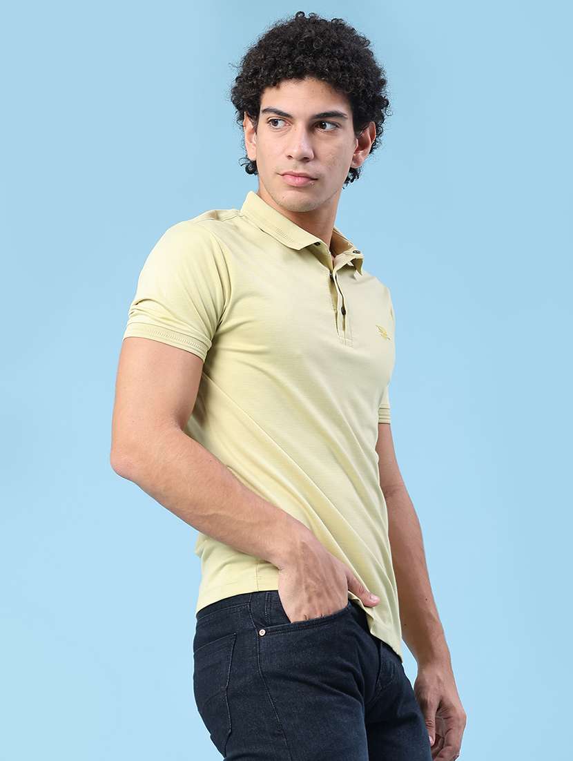 men solid short sleeve slim fit polo t-shirt - 22399866 -  Standard Image - 3