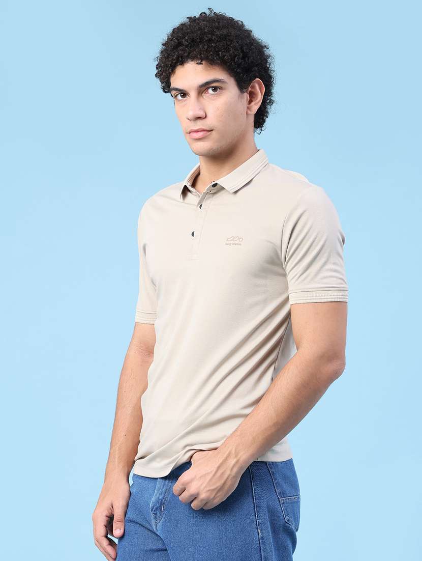 men solid short sleeve slim fit polo t-shirt - 22399867 -  Standard Image - 3
