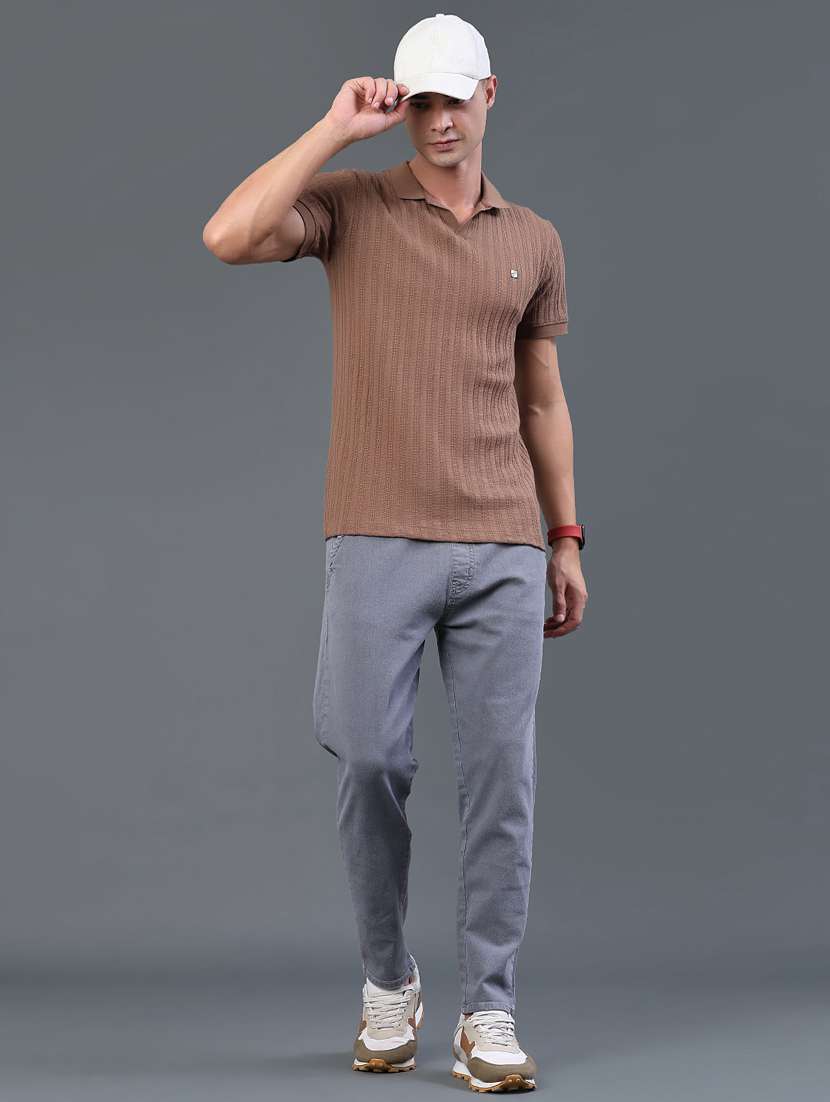 men self design short sleeve slim fit polo t-shirt - 22399868 -  Standard Image - 5