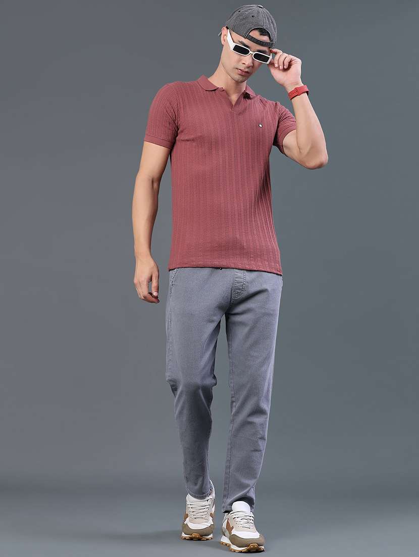men self design short sleeve slim fit polo t-shirt - 22399871 -  Standard Image - 5