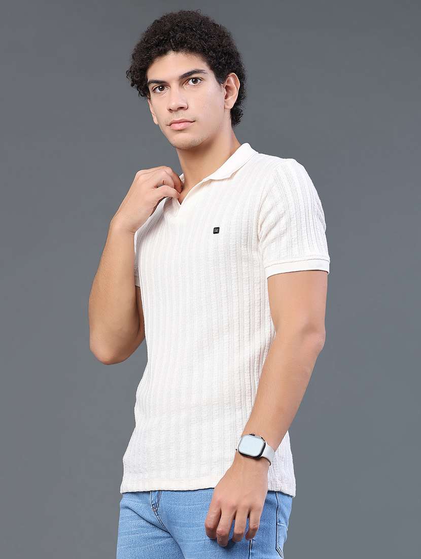 men self design short sleeve slim fit polo t-shirt - 22399872 -  Standard Image - 3