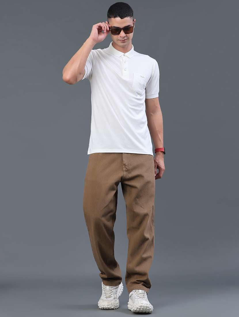 men solid short sleeve slim fit polo t-shirt - 22399874 -  Standard Image - 5
