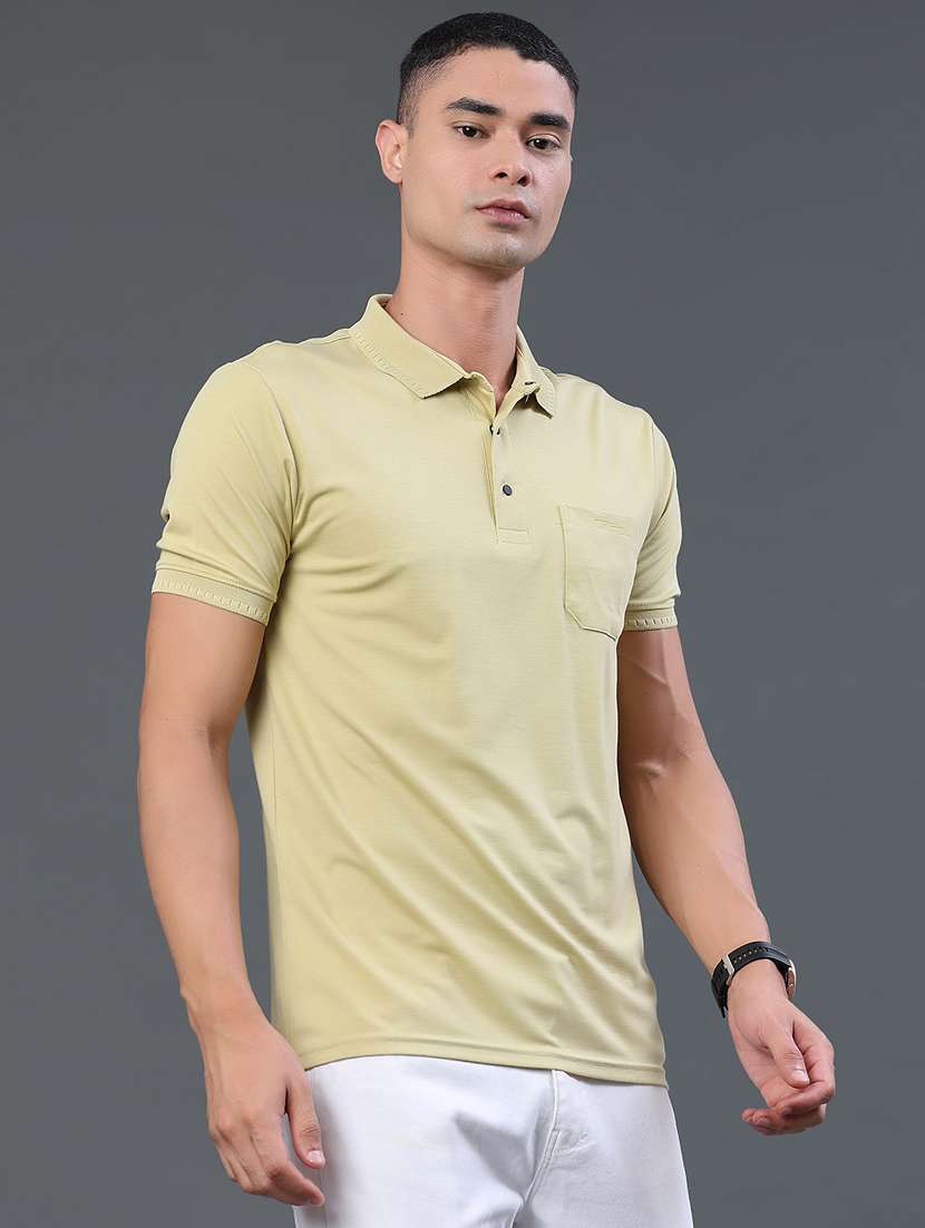 men solid short sleeve slim fit polo t-shirt - 22399879 -  Standard Image - 3