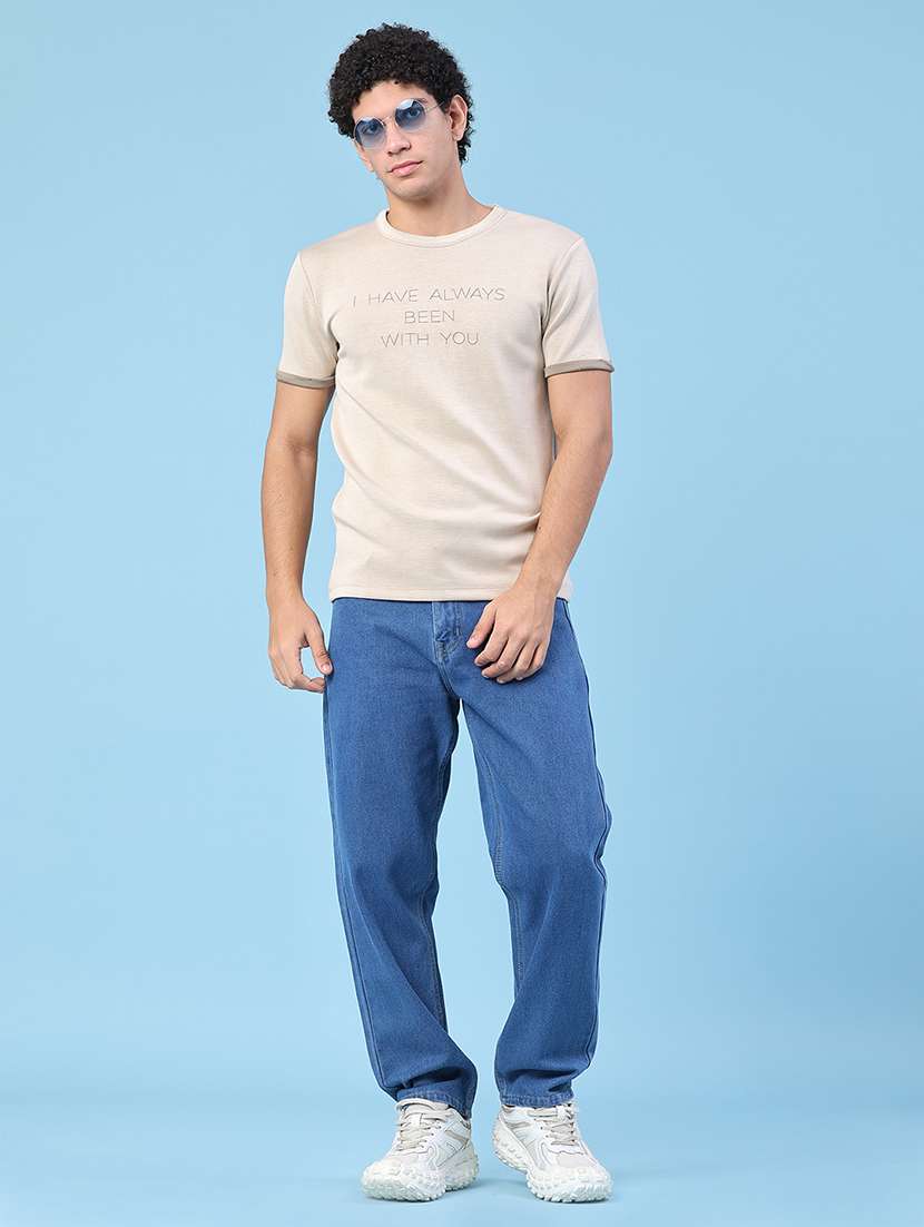 men typographic short sleeve slim fit t-shirt - 22399892 -  Standard Image - 5