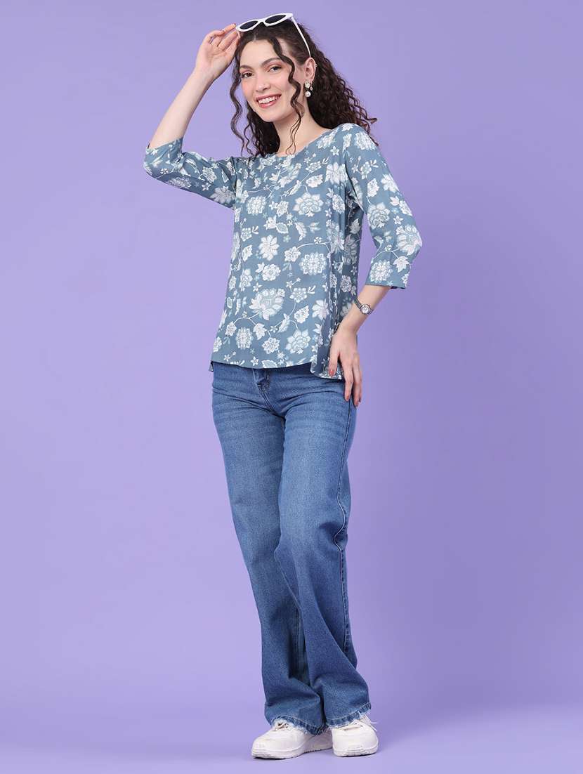 women washed high rise straight fit jeans - 22399902 -  Standard Image - 5