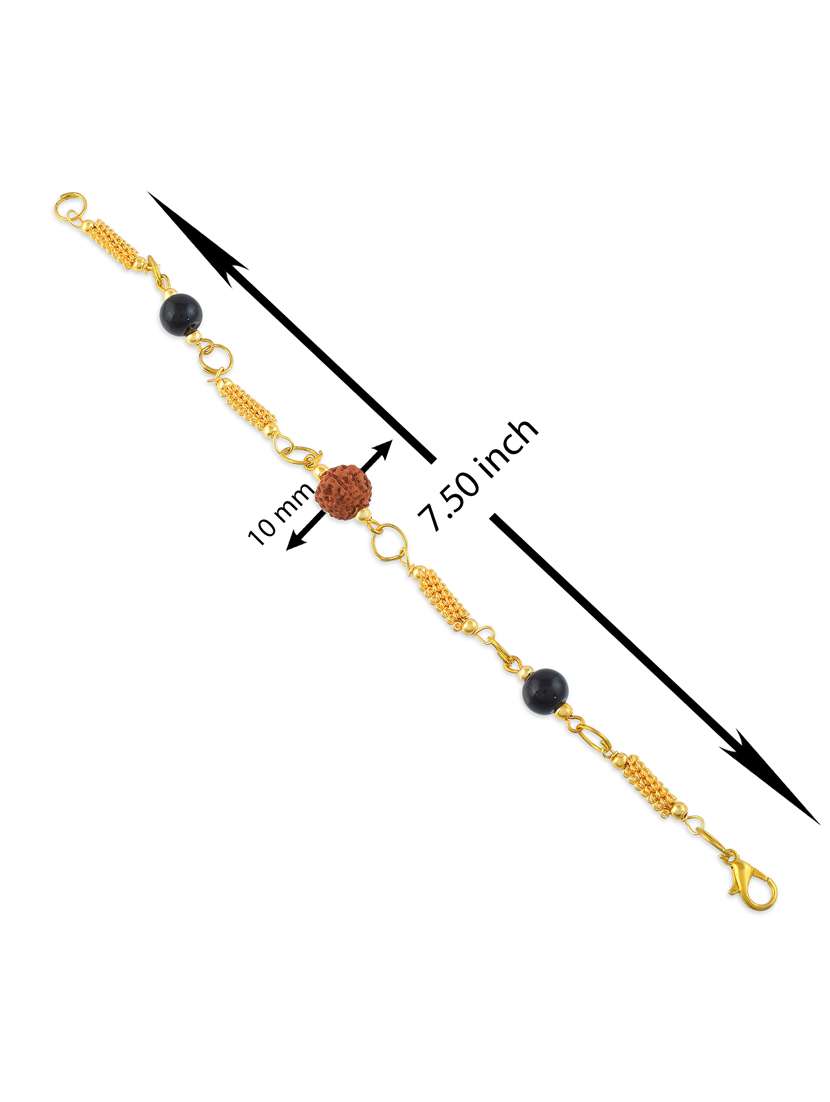 rudraksh black bead bracelet for good luck and evil protection - 22400991 -  Standard Image - 3