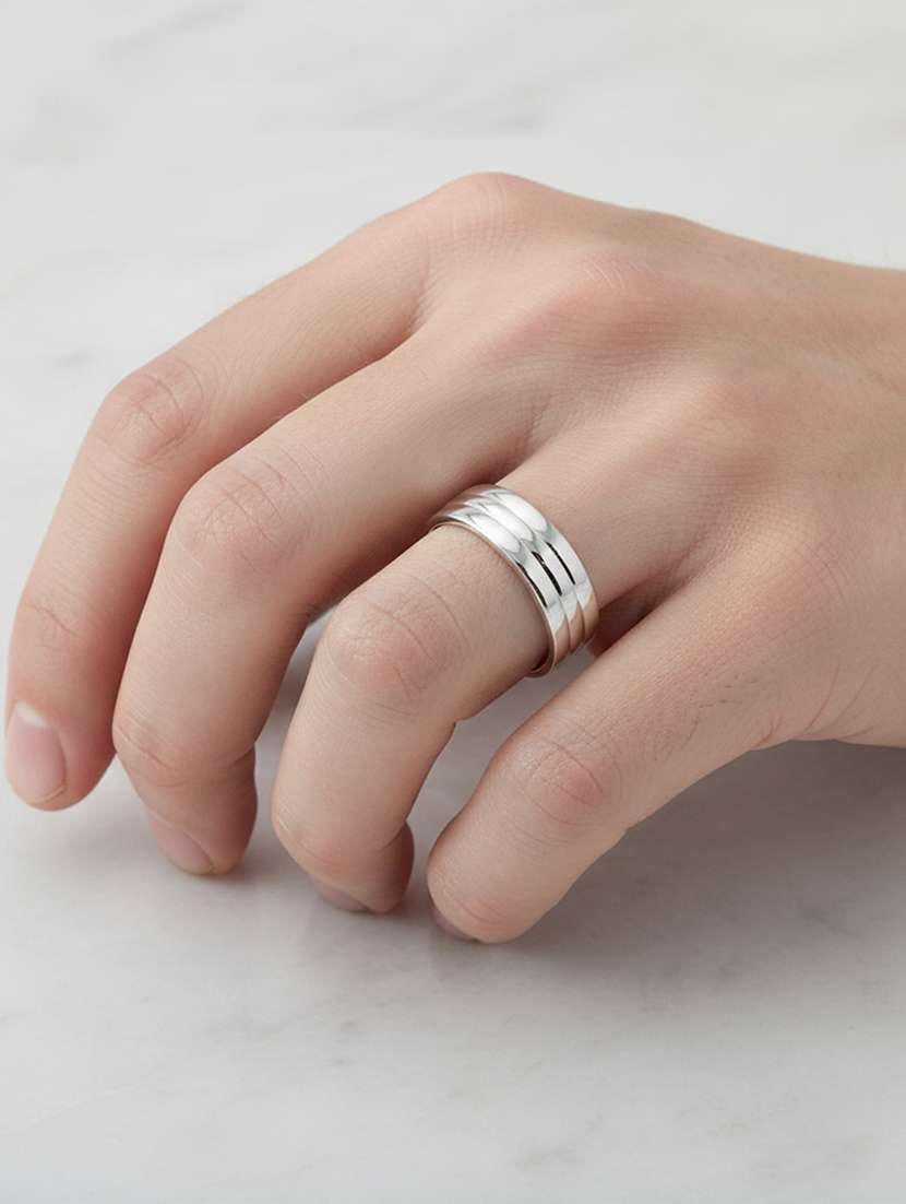 stainless steel challa finger ring - 22401006 -  Standard Image - 3
