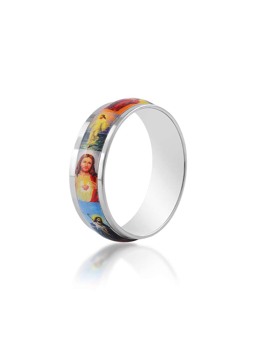 women silver religious ring - 22401007 -  Standard Image - 3