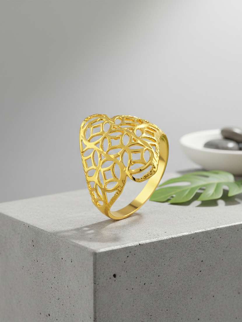 brass micron gold handmade finger ring for women
