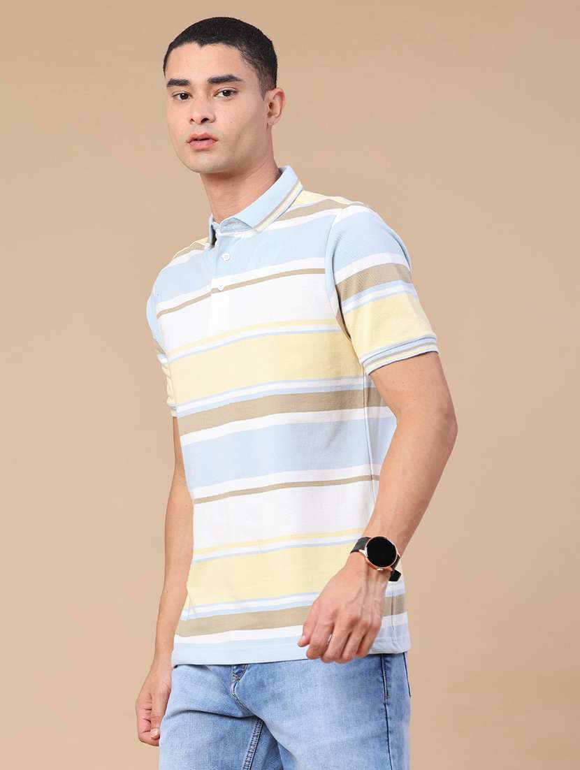 men printed short sleeves polo t-shirt - 22401195 -  Standard Image - 3