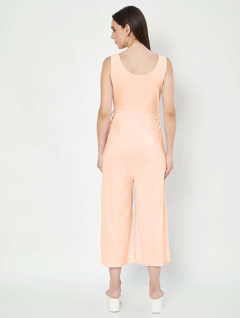 Women Solid Sleeveless Calf Length Jumpsuit - 22401342 -  Standard Image - 5