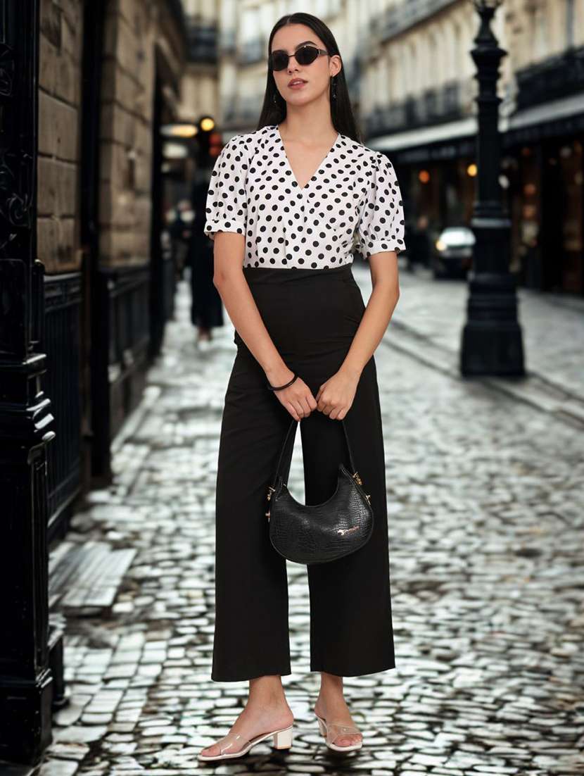 women printed short sleeves full leg jumpsuit