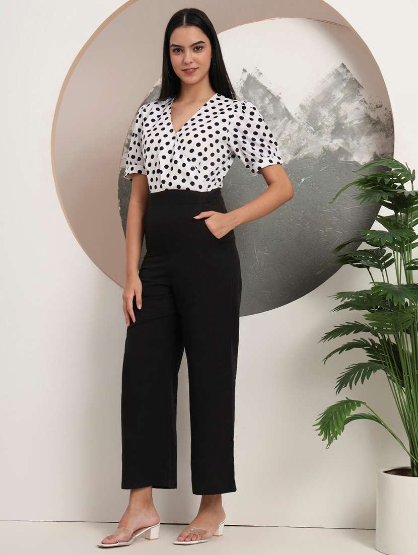 Women Printed Short Sleeves Full Leg Jumpsuit - 22401359 -  Standard Image - 3