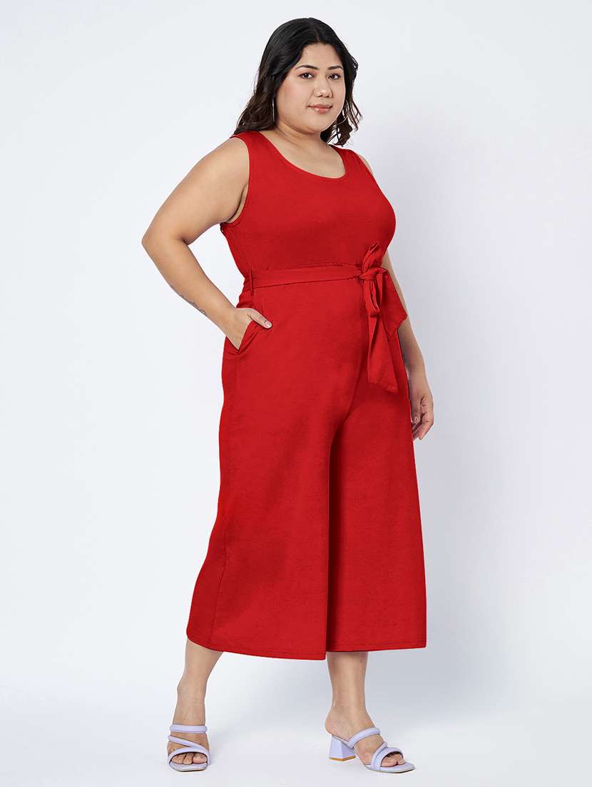 Women Solid Sleeveless Calf Length Jumpsuit - 22401385 -  Standard Image - 3