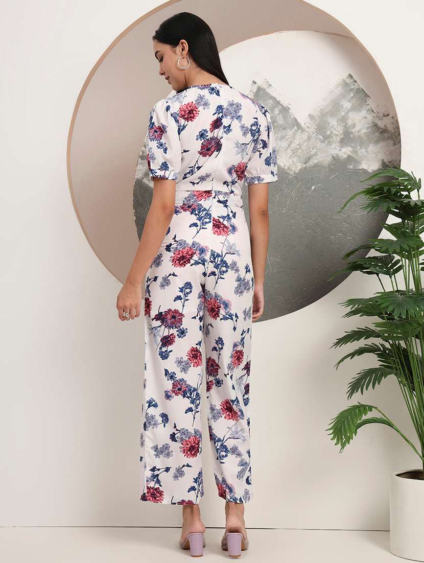 Women Printed Short Sleeves Full Leg Jumpsuit - 22401386 -  Standard Image - 5