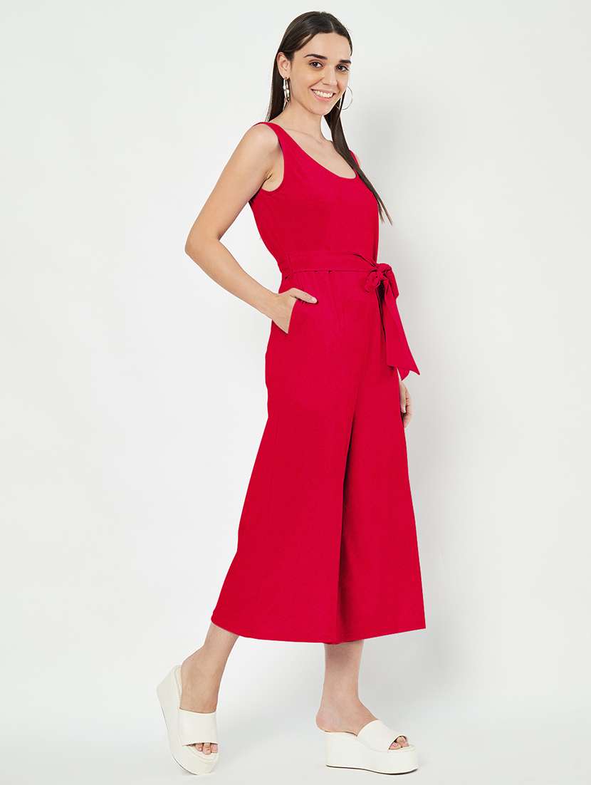 Women Solid Sleeveless Calf Length Jumpsuit - 22401443 -  Standard Image - 5