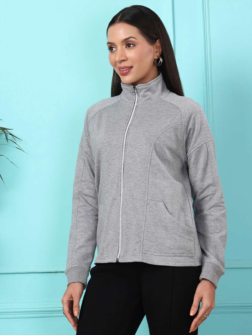 Women Solid Long Sleeves Regular Jacket - 22401490 -  Standard Image - 5