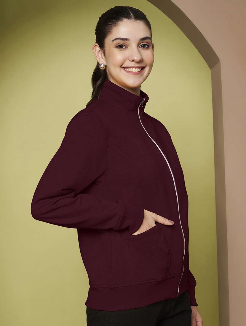 Women Solid Long Sleeves Regular Jacket - 22401507 -  Standard Image - 3