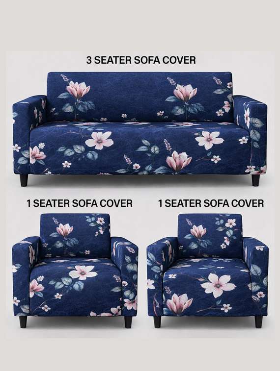 quirky home elastic fitted cover for 5 seater sofa - 22401585 -  Standard Image - 3