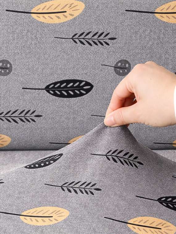 quirky home elastic fitted cover for 5 seater sofa - 22401590 -  Standard Image - 3