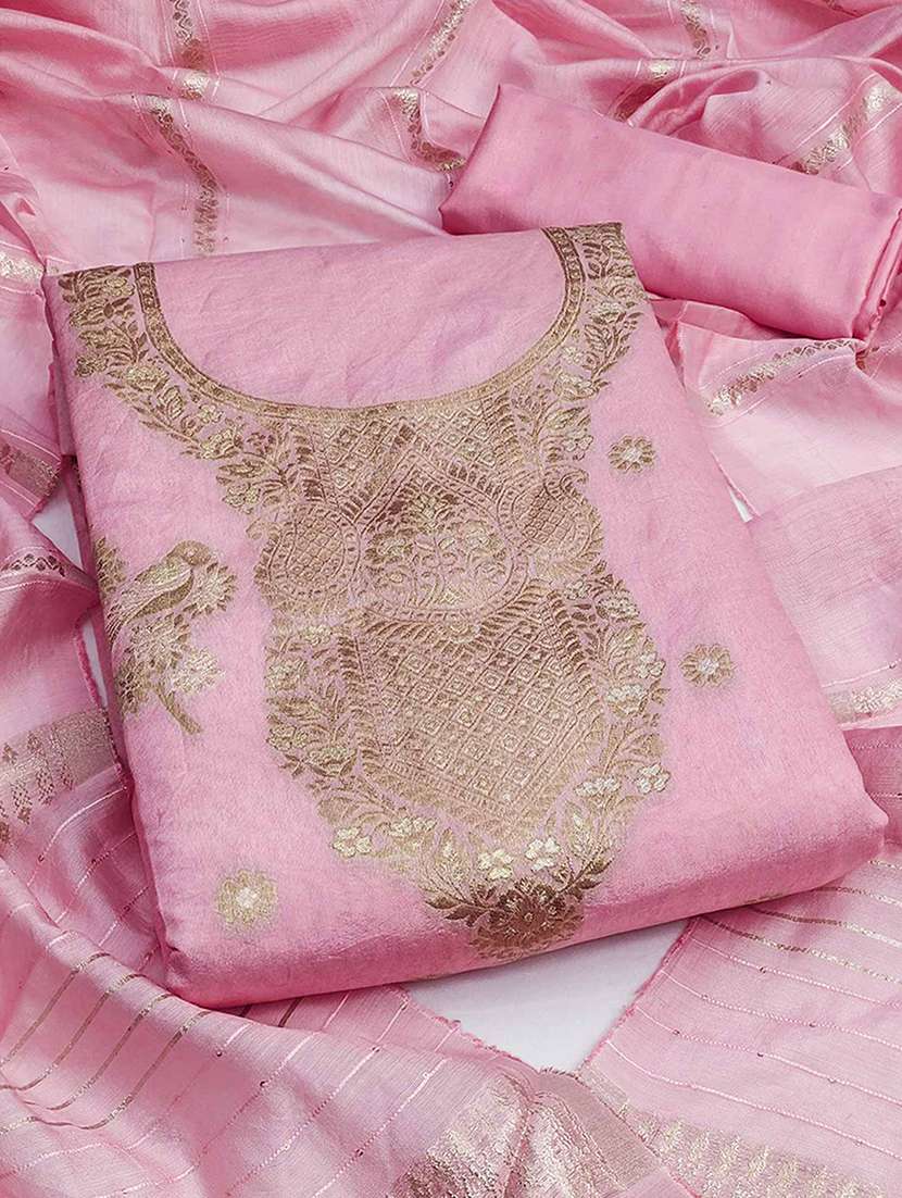 women self design unstitched suit set
